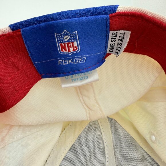 New York Giants NFL Reebok Team Logo Cap Blue & White Stretch Fit - Picture 7 of 8
